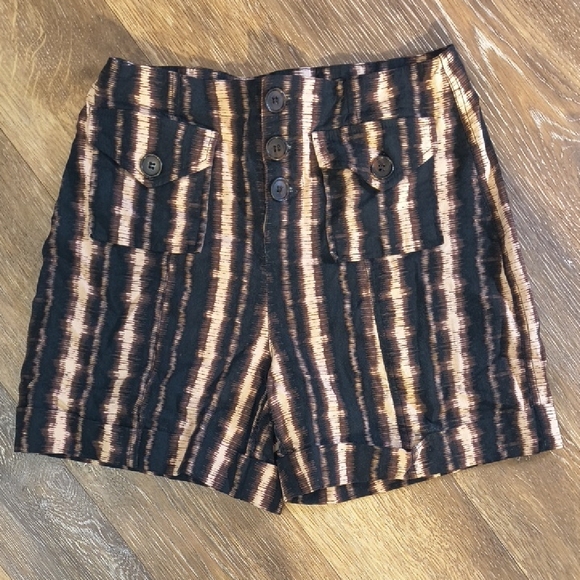 INC International Concepts Pants - INC International Concepts Women's Cargo Shorts in Black and Brown Stripes
